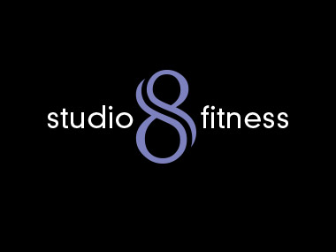 Studio 8 Fitness Two Color Logo Reverse